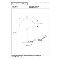 Lucide SIEMON stolní lampička E14/40W žlutá