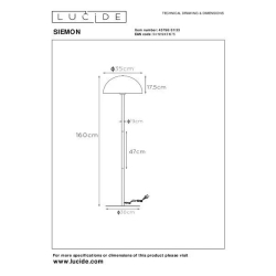 Lucide SIEMON stojací lampa E27/40W zelená