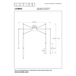 Lucide 74403/06/30 LORENZ svítidlo závěsné  LED  6x4W