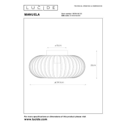 Lucide MANUELA - stropní svítidlo - Ø 40 cm - Bílá 78174/40/31