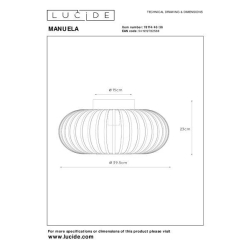 Lucide 78174/40/36 MANUELA svítidlo stropní 1xE27