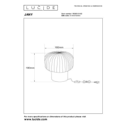 Lucide JANY stolní lampička E14/40W matná zlatá/Smoke glass