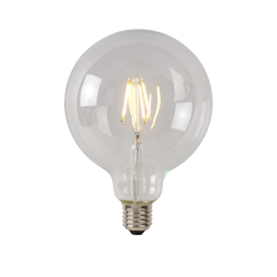 Lucide G125 Třída B - Žárovka s vláknem - Ø 12,5 cm - LED stmívatelná. - E27 - 1x7W 2700K - Transparent