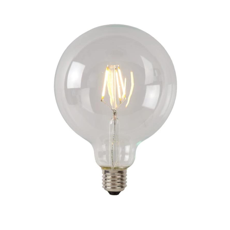 Lucide G125 Třída B - Žárovka s vláknem - Ø 12,5 cm - LED stmívatelná. - E27 - 1x7W 2700K - Transparent