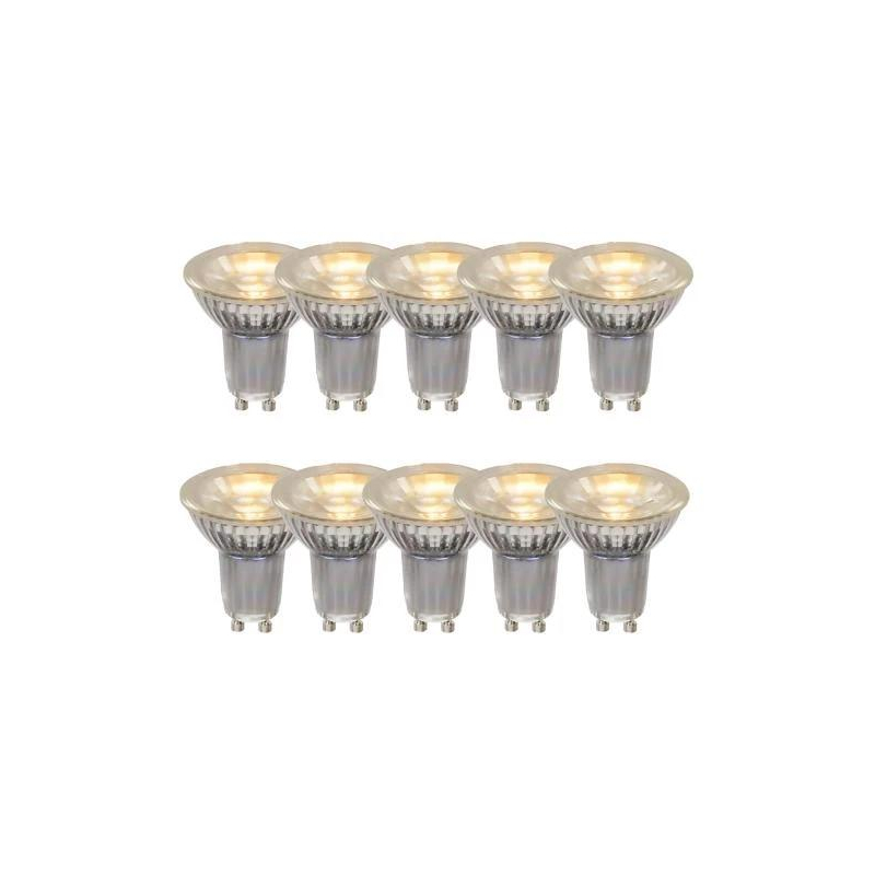 Lucide MR16 * 10 LED žárovka Ø  5 cm GU10 10x5W 2700K průhledná set 10 ks