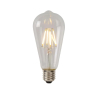 Lucide ST64 Třída B - Žárovka s vláknem - Ø 6,4 cm - LED stmívatelná. - E27 - 1x7W 2700K - Transparent