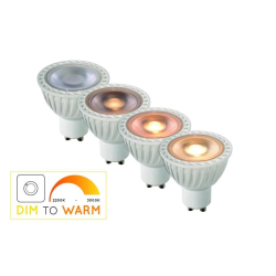 Lucide 49009/05/31 LED žárovka stmívatelná GU10/5W DIM TO WARM bílá