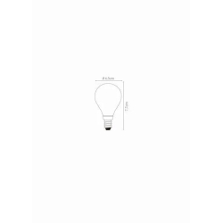 Lucide LED žárovka - okrasné vlákno - Ø 4,5 cm - stmívatelné - 1x4W 2700K - Průhledné 49022/04/60