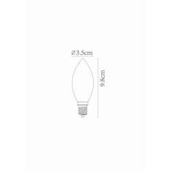 Lucide 49043/03/62 Žárovka LED Filament svíčka  3W 115M 2200K