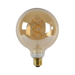 Lucide LED žárovka - okrasné vlákno - Ø 12,5 cm - stmívatelné - 1x5W 2200K - Jantarová 49033/05/62