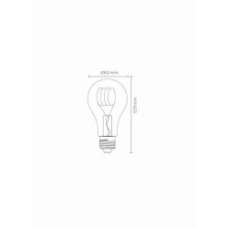 Lucide LED žárovka - okrasné vlákno - Ø 6 cm - stmívatelné - 1x5W 2200K - Jantarová 49042/05/62