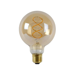 Lucide LED žárovka - okrasné vlákno - Ø 9,5 cm - stmívatelné - 1x5W 2200K - Jantarová 49032/05/62