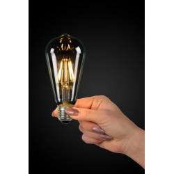 Lucide ST64 Třída B - Žárovka s vláknem - Ø 6,4 cm - LED stmívatelná. - E27 - 1x7W 2700K - Transparent