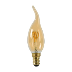 Lucide LED žárovka - okrasné vlákno - Ø 3,5 cm - stmívatelné - 1x3W 2200K - Jantarová 49036/03/62