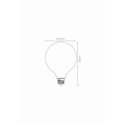 Žárovka FILAMENT - Ø 8 cm - LED stm. - E27 - 1 x 5W 2700 K - opál