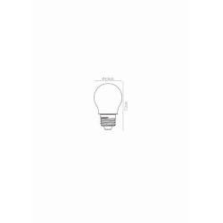 Lucide LED žárovka - okrasné vlákno - Ø 4,5 cm - stmívatelné - 1x4W 2700K - Albast 49021/04/67