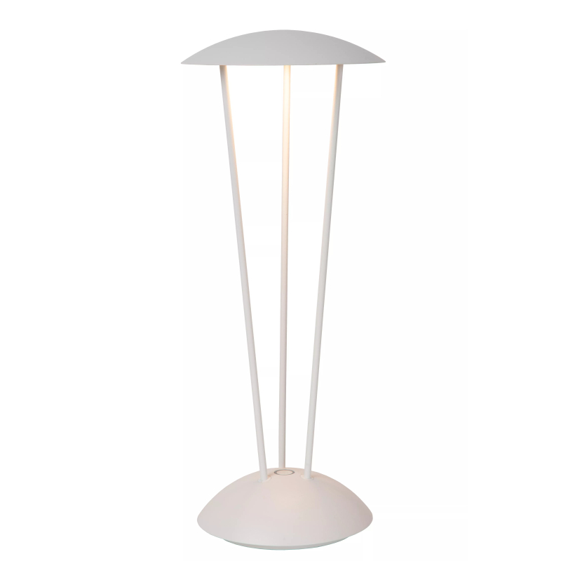 Lucide RENEE - Dobíjecí stolní lampa Vnitřní/Venkovní - Ø 12,3 cm - LED stm. - 1x2,2W 2700K/3000 - bílá