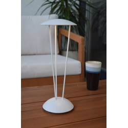 Lucide RENEE - Dobíjecí stolní lampa Vnitřní/Venkovní - Ø 12,3 cm - LED stm. - 1x2,2W 2700K/3000 - bílá