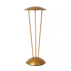 Lucide RENEE - Dobíjecí stolní lampa vnitřní/venkovní - baterie - Ø 12,3 cm - LED stmívatelná - zlatá