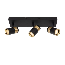 Lucide GORIK - Ceiling spotlight - 3xGU10 - černé