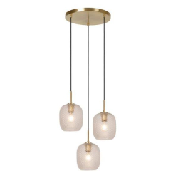 Lucide ALICENT - Pendant light - Ø 35 cm - 3xE27 - zlatá/mosazná