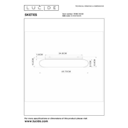 Lucide SKETES - Flush ceiling light - Ø 45,7 cm - LED Dim. - CCT - 1x24W 2700K/4000K - průhledná