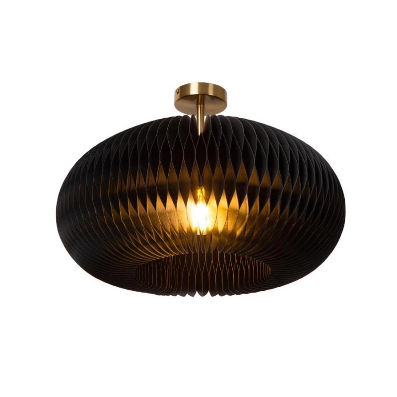 Lucide ARMONI - Flush ceiling light - Ø 52 cm - 1xE27 - černé