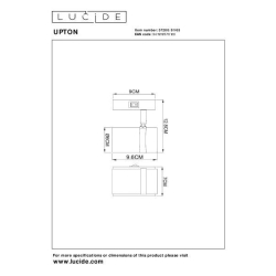 Lucide UPTON - Wall light - 1xGU10 - šedá