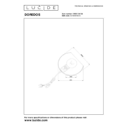 Lucide DOREDOS - stolní lampa - Ø 20 cm - 1xE27 - růžová