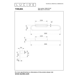 Lucide THELMA - Wall light - LED Dim. - 1x24W 2700K - černé