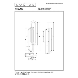 Lucide THELMA - Wall light - LED Dim. - 1x35W 2700K - černé