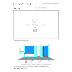 Lucide TASSA - Flush ceiling light Bathroom - Ø 13,5 cm - LED Dim to warm - 1x12W 1800K/3000K - IP40 - černé