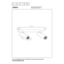 Lucide GRADO - Ceiling spotlight - 2xGU10 (MR11) - Taupe