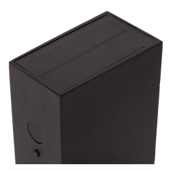 Lucide BOLTON - Nástěnné svítidlo vnitřní/venkovní - LED stmívatelné - 1x1W - IP54 - Senzor Den/Noc - Černá