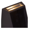 Lucide LUTON - Nástěnné svítidlo vnitřní/venkovní - LED stmívatelné - 1x1W - IP54 - Senzor Den/Noc - Černá