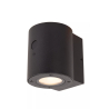 Lucide PERTH - Nástěnné svítidlo vnitřní/venkovní - LED stmívatelné - 1x1W - IP65 - Senzor Den/Noc - Černá