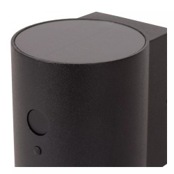 Lucide PERTH - Nástěnné svítidlo vnitřní/venkovní - LED stmívatelné - 1x1W - IP65 - Senzor Den/Noc - Černá