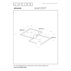 Lucide ARIANNE - stropní svítidlo - LED - 2xGU10 - černé