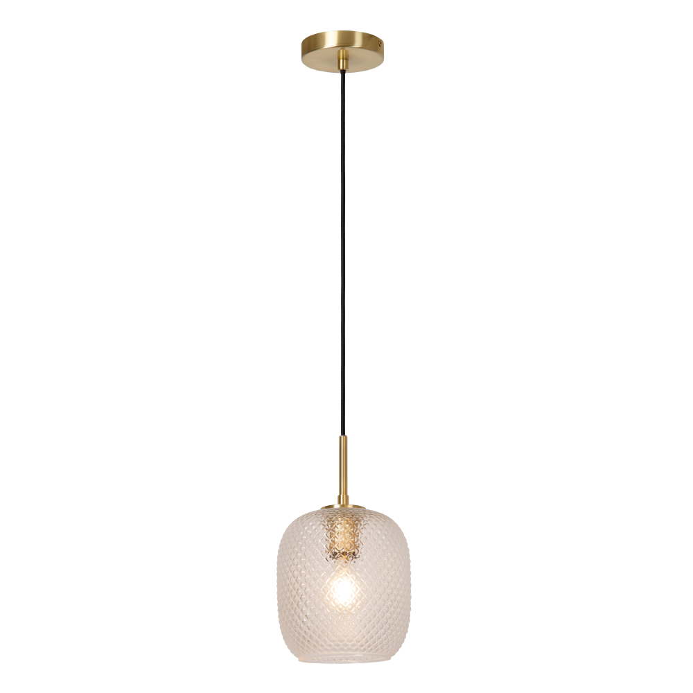 Lucide ALICENT - závěsné svítidlo - Ø 18 cm - 1xE27 - zlatá/mosazná