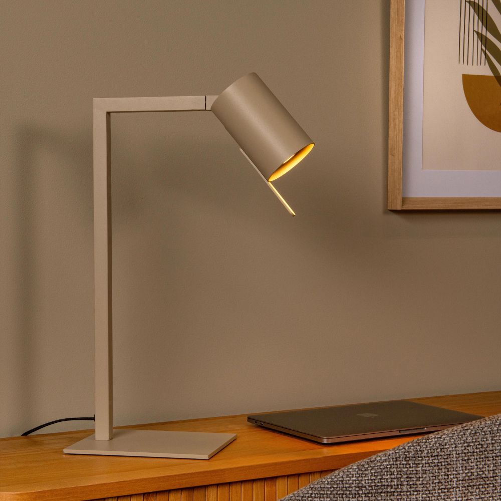 Lucide LESLEY - Stolní lampa - 1xGU10 - Taupe