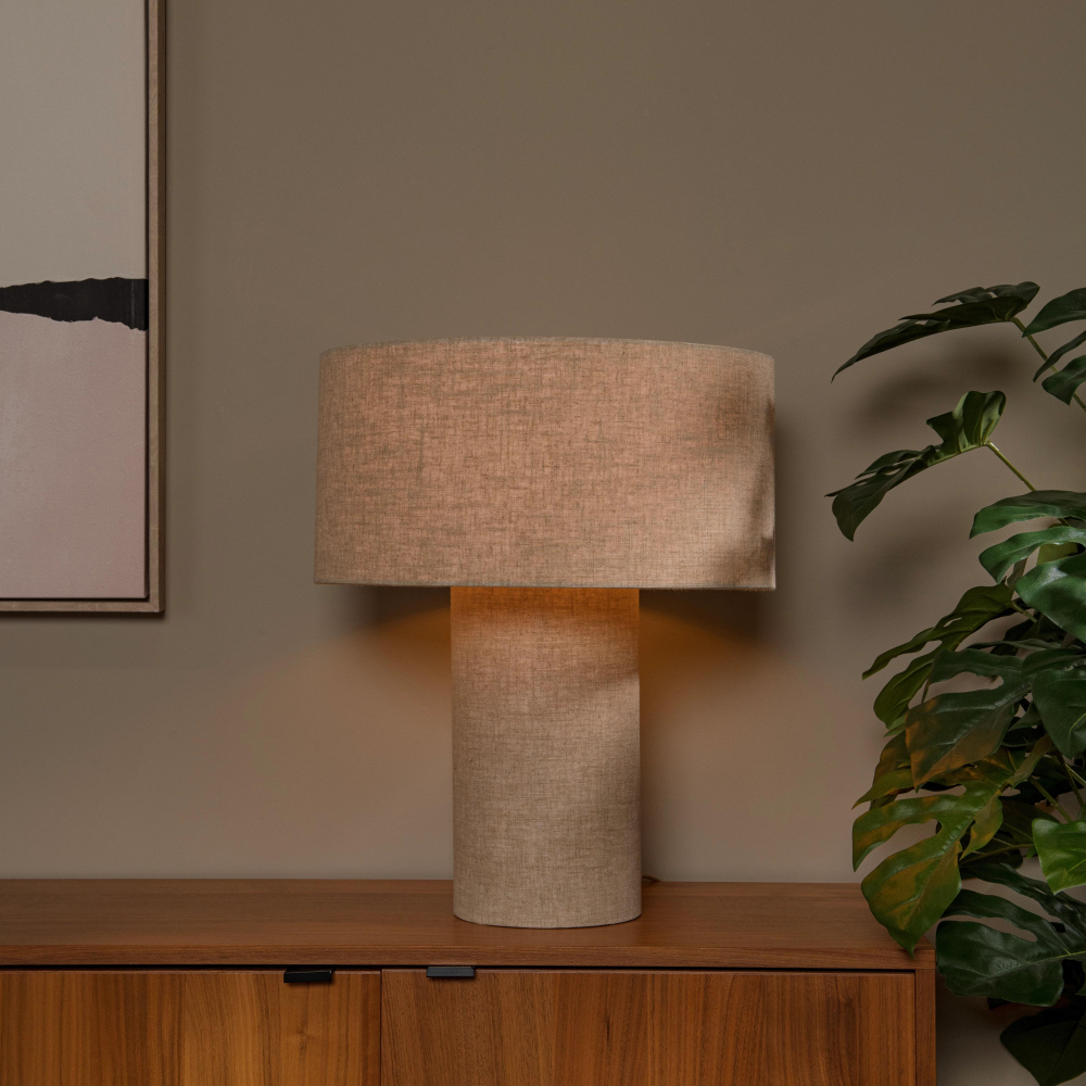 Lucide LEEROY - Stolní lampa - 1xE27 - Taupe