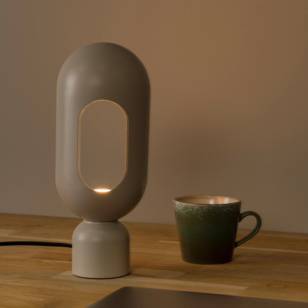 Lucide BARRIS - Stolní lampa - 1xE27 - Taupe