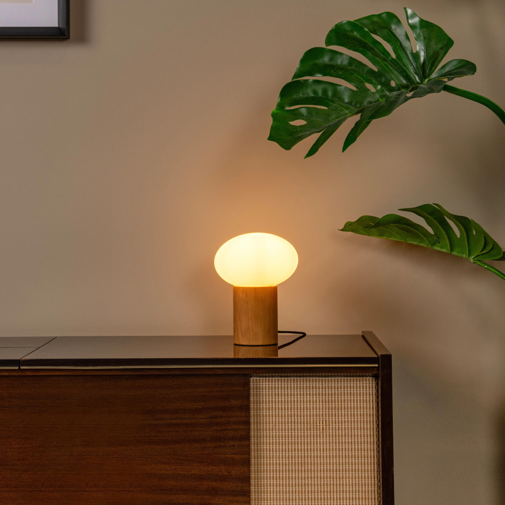 Lucide BIRTLE - Stolní lampa - 1xE14 - Opál