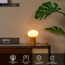 Lucide BIRTLE - Stolní lampa - 1xE14 - Opál