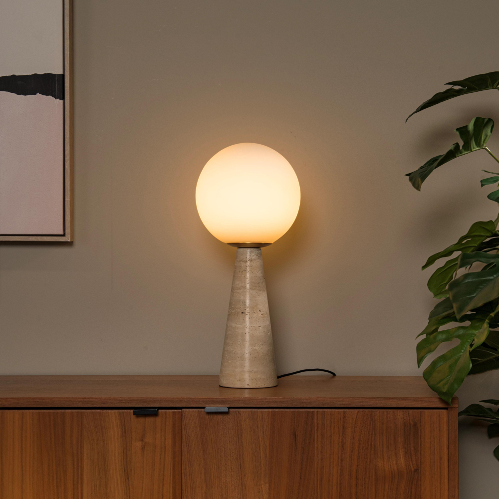 Lucide EVIN - Stolní lampa - 1xE27 - Opál