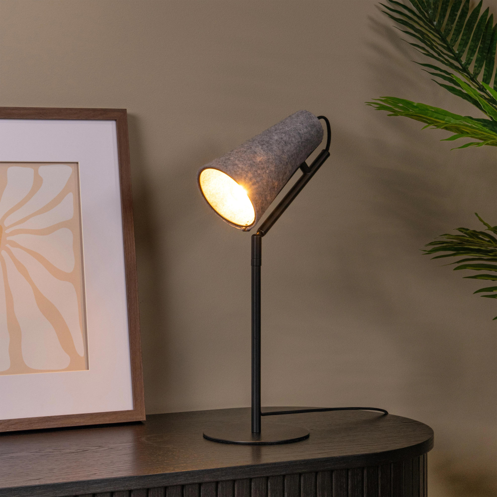 Lucide BENSEN - Stolní lampa - 1xE14 - Šedá