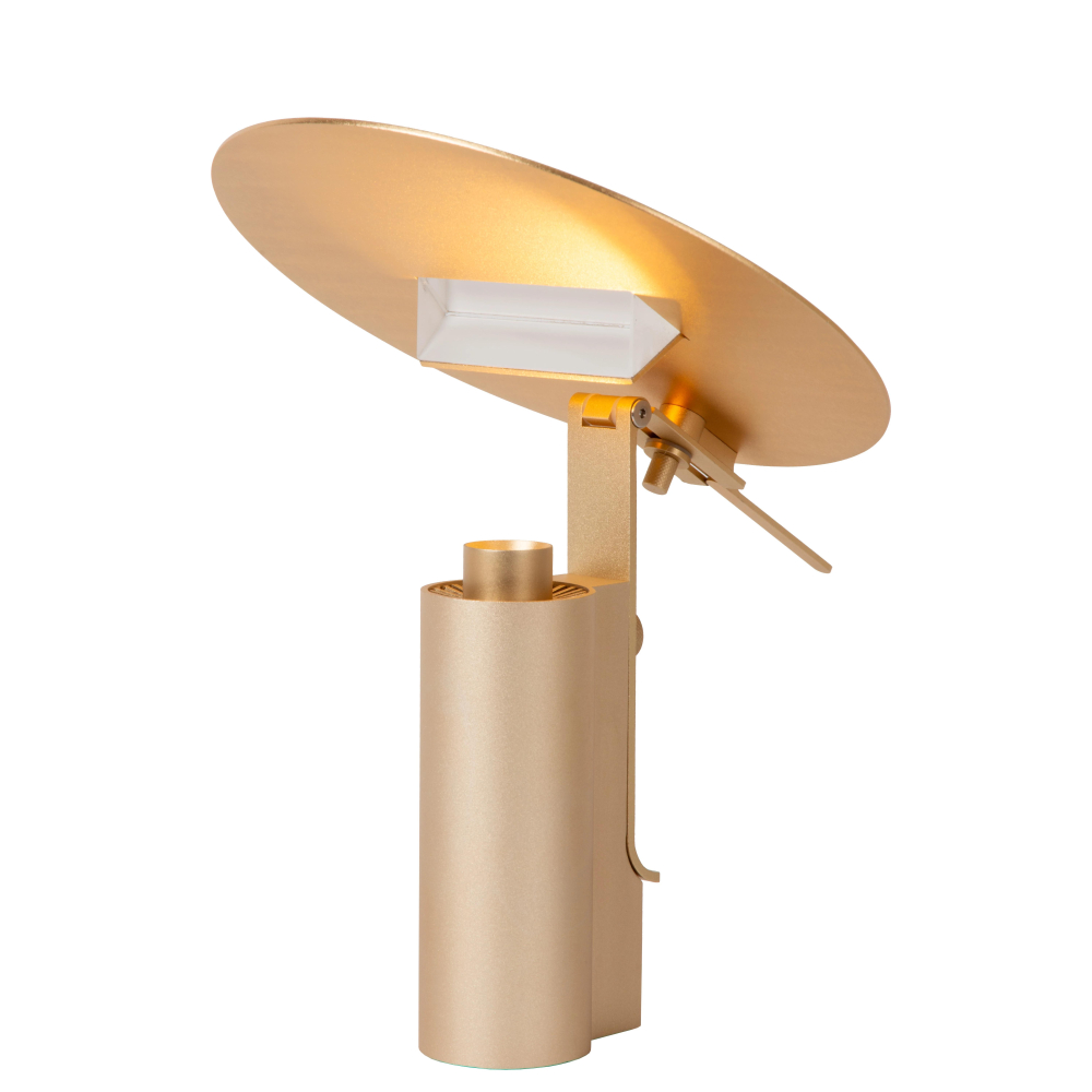 Lucide FITS - Stolní lampa - LED - 1x7W 3000K - zlaté / Mosaz