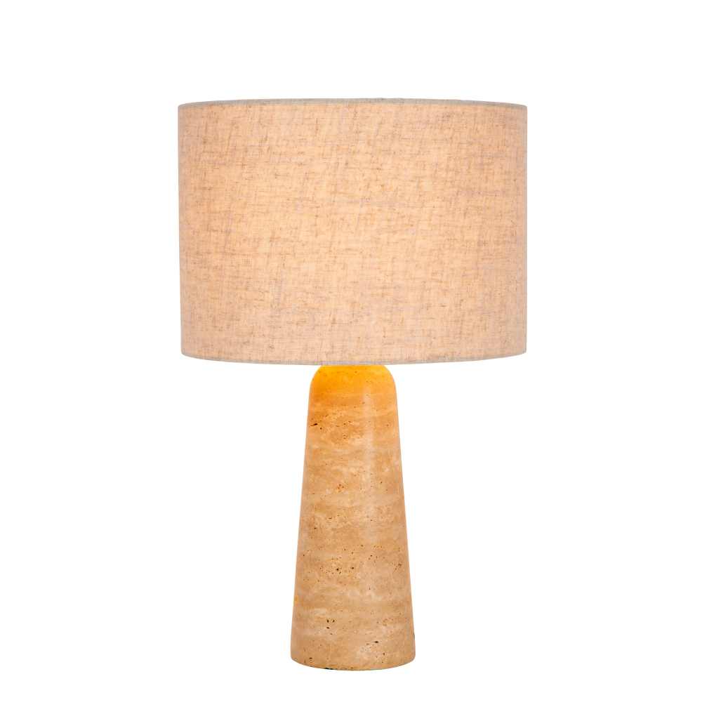 Lucide NIMUE - Stolní lampa - Ø 30 cm - 1xE27 - Taupe