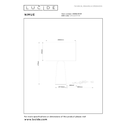 Lucide NIMUE - Stolní lampa - Ø 30 cm - 1xE27 - Taupe