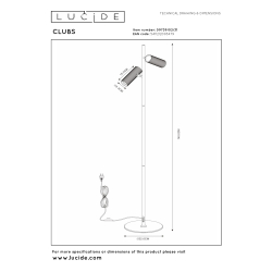 Lucide CLUBS stojací lampa 2xGU10 bílá